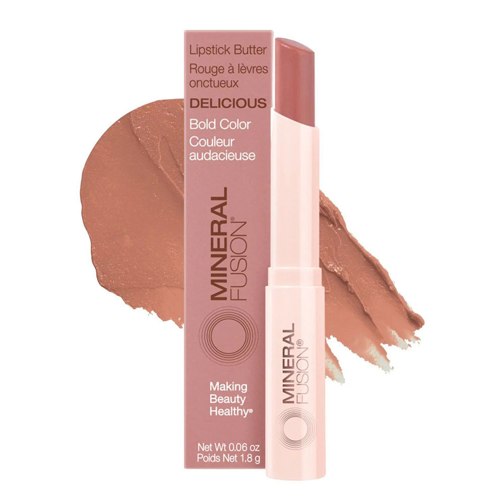 Mineral Fusion Delicious Butter Lipstick, Bold Color, 0.06 Oz